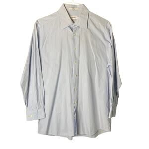 Calvin Klein Mens 100% Cotton Button Down Long Sleeve Shirt 16 - 32/33 Business
